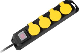 Rebel Przedłużacz sieciowy Rebel  z wyłacznikiem 4 gniazda -1.5m, IP44 1