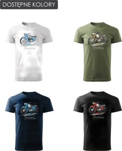 Topslang Koszulka z motocyklem na motor Pannonia panonia męska khaki REGULAR XL 3