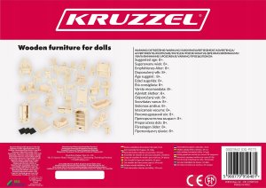 Kruzzel Zestaw mebelków drewnianych dla lalek 34 el. 23542 2