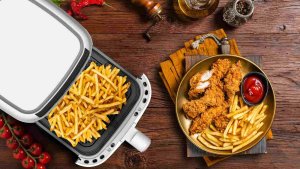 Frytkownica beztłuszczowa Evolveo EVOLVEO Salente HotAir, horkovzdušná fritéza 2v1, 4,3 l, bílá 3