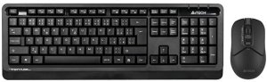 Klawiatura + mysz A4Tech A4tech Bezdrátový kancelářský set klávesnice+myš FG1012S, CZ/SK, černá 1