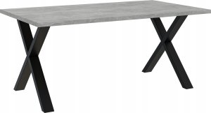 Selsey Stół Brooklyn 160x90 cm beton z czarnymi nogami w kształcie X 1