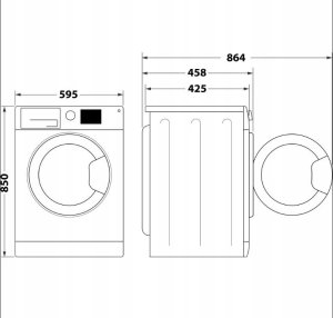Pralka Whirlpool Whirlpool Washing machine | WRBSS 6249 W EU | Energy efficiency class C | Front loading | Washing capacity 6 kg | 1200 RPM | Depth 42.5 cm | Width 59.5 cm | Display | LED | White 7