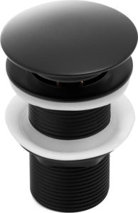 Bateria umywalkowa YokaHome Zestaw bateria umywalkowa stojąca i korek klik-klak czarny - Yoka 7