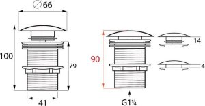 Bateria umywalkowa YokaHome Zestaw bateria umywalkowa stojąca i korek klik-klak czarny - Yoka 9