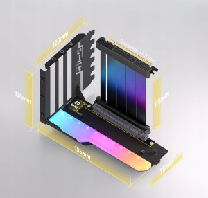 EZDIY-FAB Uchwyt do karty graficznej ARGB Shirudo Riser PCIE 4.0 Vertical 5