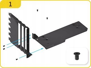 EZDIY-FAB Uchwyt do karty graficznej ARGB Shirudo Riser PCIE 4.0 Vertical 6