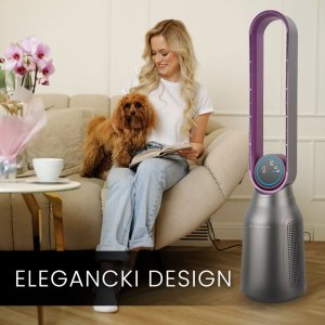 Wentylator Air Essence Plazmowy wentylator bezłopatkowy i oczyszczacz powietrza Air Essence LevanteLift Grey Purple z funkcją jonizacji 2