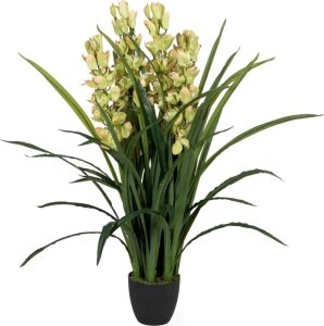 Bigbuy Home Roślina Dekoracyjna Bambus Polietylen Żelazo Cement Materiał 45 x 45 x 110 cm 1