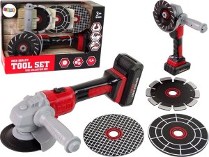 LeanToys Zabawka Szlifierka Dla Dzieci Majsterkowicz Narzędzia Tarcze Czerwone LEAN Toys 1