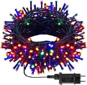 Lampki choinkowe Springos Lampki choinkowe 500 led multikolor 27,5 m 8 funkcji świecenia, oświetlenie świąteczne IP44 UNIWERSALNY 1