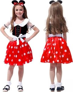 Jokomisiada Uroczy Kostium Strój Myszki Minnie dla Dziewczynki przebranie L/XL ZA5280 6