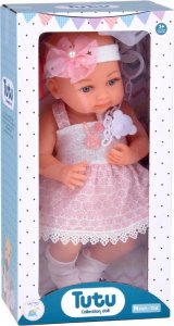 Jokomisiada Gumowa lalka bobas w różowej sukience butelka smoczek ZA5235 8