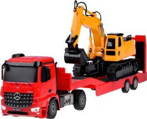 EE Zestaw na pilota Mercedes Ciężarówka + Naczepa Koparka w skali 1:26 RC0693 4