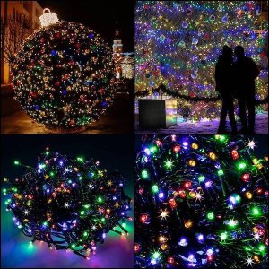 Lampki choinkowe Springos Lampki choinkowe 500 led zimny multikolor + zimny biały flash 27,5 m oświetlenie świąteczne IP44 UNIWERSALNY 8