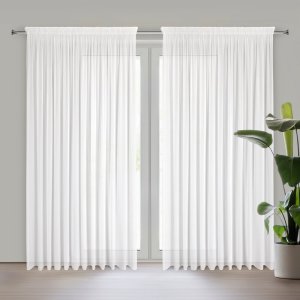 Eurofirany FIRANA GOTOWA DEBRA NA TAŚMIE 400 X 270 CM BIAŁY 1