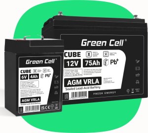 Green Cell Cube AGM VRLA IP54 12V 40Ah bezobsługowy akumulator do kosiarki skutera łodzi wózka inwalidzkiego 3