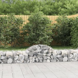 vidaXL Kosze gabionowe, 40 szt, 200x50x40/60 cm, galwanizowane żelazo 1