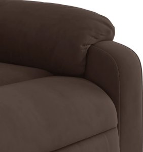 vidaXL Podnoszony fotel rozkładany, brązowy, mikrofibra 11