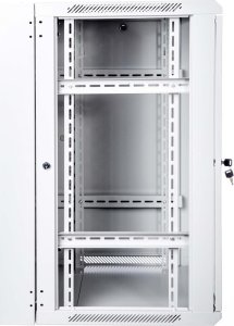 Digitus Szafa sieciowa wisząca 19" 18U rack 600x600, drzwi szyba, szary, dzielona, złożona, 60kg 6