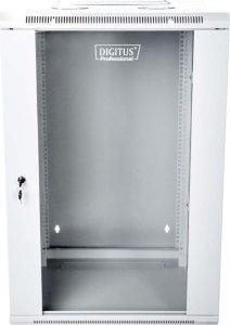 Digitus Szafa sieciowa wisząca 19" 18U rack 600x600, drzwi szyba, szary, dzielona, złożona, 60kg 8