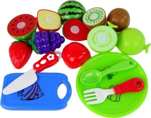 LeanToys Zestaw Owoców Do Krojenia Deska Talerzyk Sztućce LEAN Toys 2