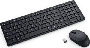 Klawiatura + mysz Dell Dell | Silent Keyboard and Mouse | KM555 | Keyboard and Mouse Set | Wireless | Ukrainian (QWERTY) | Black | 2.4 GHz, Bluetooth 5.1 | Wireless connection 1