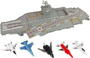 LeanToys Statek Lotniskowiec Odrzutowce 5 szt Dźwięk Światła LEAN Toys 3
