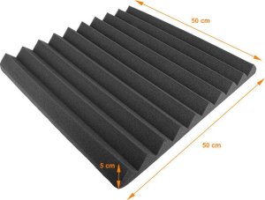 DNA DNA AM1 panel akustyczny zestaw 12 szt. szary pianka mata wygłuszająca redukcja echa pogłosu 5