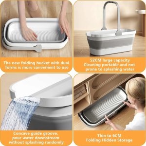 Mop Promis MOP z WYCISKACZEM z WIADREM SKŁADANYM ULTRAMOP Promis 4 w 1 PŁASKI OBROTOWY MS104 10