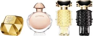 Paco Rabanne Paco Rabanne Miniature Gift Set Lady Million Woda perfumowana 5 ml + Olympea Woda perfumowana 6 ml + Fame Woda perfumowana 4 ml + Fame Perfumy, 4 ml 1