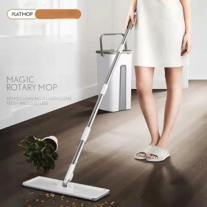 Mop Promis Mop Płaski Obrotowy z Wyciskaczem i Wiadrem Dwukomorowym Ultramop Promis MS106N 4