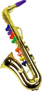 LeanToys Zabawkowy Saksofon instrument w kolorze złotym LEAN Toys 2