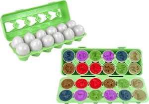 LeanToys Jaja Dinozaura Edukacyjny Sorter 12 Jaj Układanka Kształty LEAN Toys 2