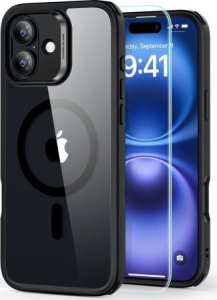 ESR Zestaw etui ESR Classic Hybrid Halolock MagSafe + Szkło hartowane na iPhone 16 - przezroczyste z czarną ramką 1