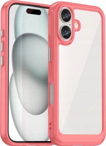 Hurtel Etui Outer Space Case z żelową ramką do iPhone 16 Plus - czerwone 1