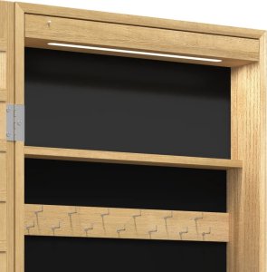 vidaXL VidaXL Szafka ścienna na biżuterię, z lustrem i oświetleniem LED 10