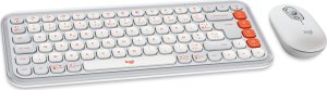 Klawiatura + mysz Logitech POP Icon Combo biało-pomarańczowe (920-013110) 2