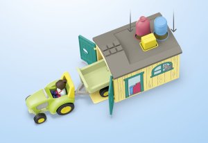 Figurka Playmobil Zestaw z figurkami Junior 71656 Przygoda na gospodarstwie z traktorem, przyczepš i zwierzętami 5