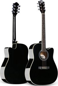 V-Tone V-TONE AG TWO BK gitara akustyczna 4/4 czarna zestaw kostki pasek zapasowe struny pokrowiec akordy klucz regulacyjny 3