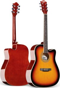 V-Tone V-TONE AG TWO SB gitara akustyczna 4/4 czarna zestaw kostki pasek zapasowe struny pokrowiec akordy klucz regulacyjny 3