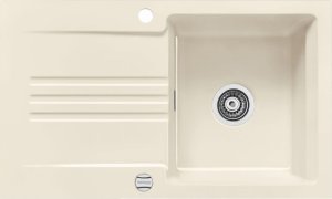 Zlewozmywak SYSTEMCERAM Systemceram Kara 85 Magnolia, zlewozmywak ceramiczny, korek manualny 1