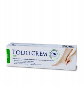 Farmapol Podo Crem 25% Krem zwalczający problem potliwości i przykrego zapachu stóp, 30g 2