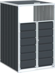 vidaXL Obudowa na kosz na śmieci, pojedyncza, antracyt, 72x81x115 cm 2