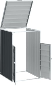 vidaXL Obudowa na kosz na śmieci, pojedyncza, antracyt, 72x81x115 cm 4