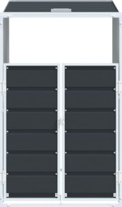 vidaXL Obudowa na kosz na śmieci, pojedyncza, antracyt, 72x81x115 cm 5