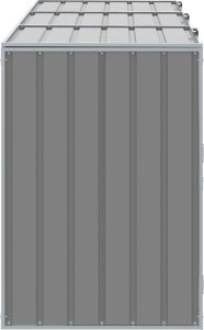 vidaXL Obudowa na kosz na śmieci, potrójna, szara, 216x81x115 cm 6