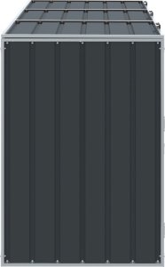 vidaXL Obudowa na kosz na śmieci, potrójna, antracyt, 216x81x115 cm 6