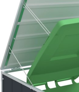 vidaXL Obudowa na kosz na śmieci, potrójna, antracyt, 216x81x115 cm 8