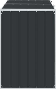 vidaXL Obudowa na kosz na śmieci, podwójna, antracyt, 144x81x113 cm 6